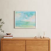 "Aqua Days" - Art Print in Aqua Blue by AlisonJerry - In a Room