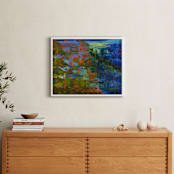 "Underwater Garden" - Art Print in Snorkel Blue by Camille Pietrow - In a Room