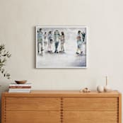 "La estacion" - Art Print in blueish grey by Lulaloo - In a Room