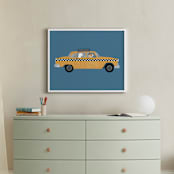 "New York" - Personalized Art Print in Taxi by Jenna Holcomb - In a Room