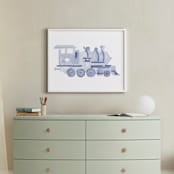 "Little Blue" - Art Print in Powder Blue by Lagniappe Paper - In a Room