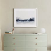"Alaska from Sea" - Art Print in Navy by Kelsey McNatt - In a Room