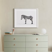 "Counting Stripes" - Art Print in Cream by Lisa Sundin - In a Room