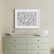 "Peek A Boo" - Art Print in Black & White by Helen H Wu - In a Room