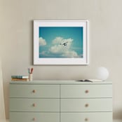 "Fly With Me I" - Art Print in Sky Blue by Erin Beutel - In a Room