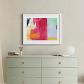 "Colorful Expression I" - Art Print in Magical Red by Carmen Guedez - In a Room