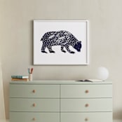 "Spirit Bear" - Art Print in Dark Cobalt by Eve Schultz - In a Room