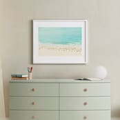 "Remembering a day by the Sea" - Art Print in Turquoise Sea by Jacquelyn Sloane Siklos - In a Room