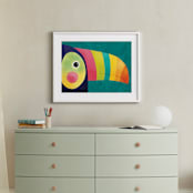 "Here's Looking At You" - Art Print in Toucan Teal by Noonday Design - In a Room