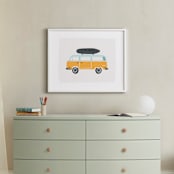 "Wheels 4" - Art Print in Mustard by Kristie Kern - In a Room