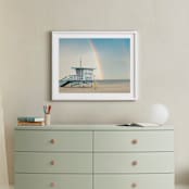 "Rainbow Days" - Art Print in Sky Blue by Shannon Howard - In a Room