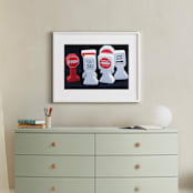 "Transportation Signs" - Art Print in Ruby Red by Mary Ann Glynn-Tusa - In a Room