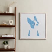 "baby boston" - Art Print in Baby Blue by Haley Weisberger - In a Room