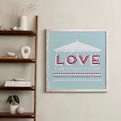 "Love is like a Merry-Go-Round" - Art Print in Aqua by Jan Shepherd - In a Room