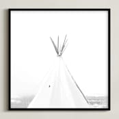 "Dwell in Possibility" - Art Print in Black and White by Land Collioure Le Coq - Framed