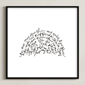 "You Are My Rising Sunshine" - Art Print in Black by Dean Street - Framed