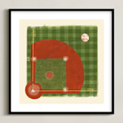 "Dinger 2 Diamond in the Rough" - Art Print in Clay by Kamala Nahas - Framed