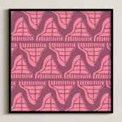 "Dwell" - Art Print in Dusty Pink by Christine Llewellyn - Framed