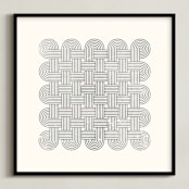 "Entwined" - Art Print in Faded Grey by Three Kisses Studio - Framed