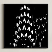 "an ICON (b&w)" - Art Print in black as night by Gail Schechter - Framed
