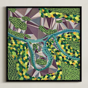 "Gonakier Forest" - Art Print in Grass Green by Jane Clark - Framed