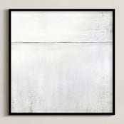 "Wintery Landscape" - Art Print in Winter White by Leanne Friedberg - Framed