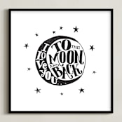 "...to the moon and back" - Art Print in minimal by Matthew Taylor Wilson - Framed