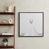 "Dwell in Possibility" - Art Print in Black and White by Land Collioure Le Coq - In a Room