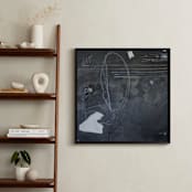 "It's Never Just Black and White" - Art Print in Blue Grey by Jan McCarthy - In a Room