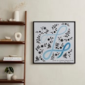 "Lovely Letter" - Art Print in Black by Sara Heilwagen - In a Room