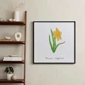 "March Daffodil" - Art Print in Daffodil by Liz Conley - In a Room