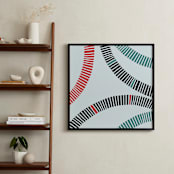 "Rail" - Art Print in Red by Christine Llewellyn - In a Room