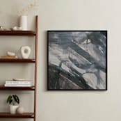 "White and Black Vapor 2 Series 3" - Art Print in White and Black by Angela Simeone - In a Room