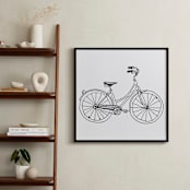 "bicycle" - Art Print in black by Phrosné Barwood - In a Room