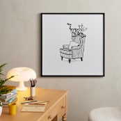 "Tigger Lounging | Winnie The Pooh" - Art Print in White by Stefanie Lane - In a Room
