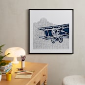 "Vintage plane" - Art Print in Original by Saksun - In a Room