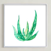 "Aloe #1" - Art Print in Organic Green by Belia Simm - Framed