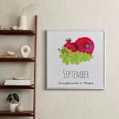"September Fruits" - Art Print in Pomegranate Red by Kanika Mathur - In a Room