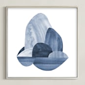 "Precipice 1" - Art Print in Deep Sea by Olivia Raufman - Framed
