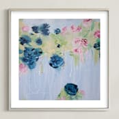 "Hidden Garden" - Art Print in White by Nicole Edens - Framed