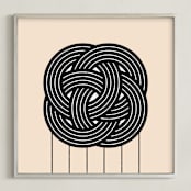 "Dripping Knot 2" - Art Print in Black by Kissyfish - Framed