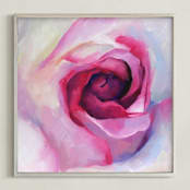 "Inception" - Art Print in magenta by Crystal Manning - Framed