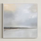 "Morning Hour" - Art Print in Cloud by Wendy Smith - Framed Canvas