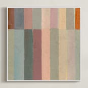"Piano Bars I" - Art Print in Mauve by Lindsay Megahed - Framed Canvas