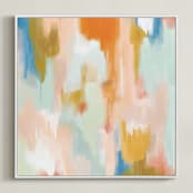 "Deserai" - Art Print in Desert Pink by Parima Studio - Framed Canvas