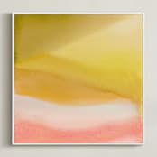 "Endless Summer" - Art Print in Citron by A Real Peach Studio - Framed Canvas