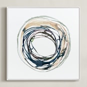 "Soma" - Art Print in Dove by Kelly Ventura - Framed Canvas