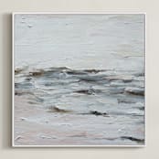 "Rose Quartz Fury" - Art Print in Rose Quartz by Nicoletta Savod - Framed Canvas