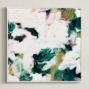 "Ivy" - Art Print in Emerald Green by Parima Studio - Framed Canvas