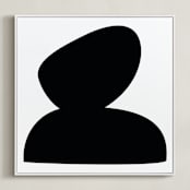 "Stones" - Art Print in Black by koshi - Framed Canvas